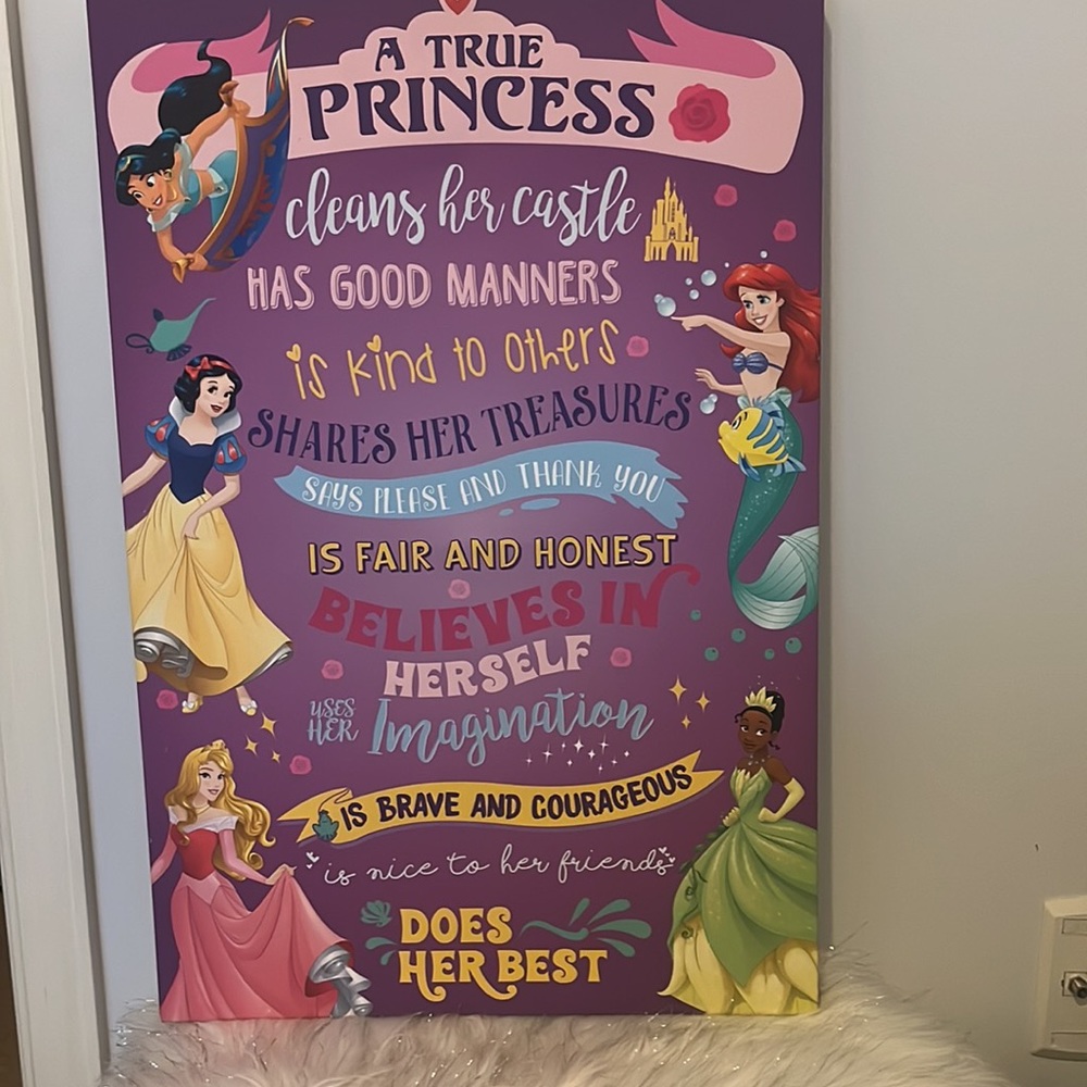Artwork by Disney A true Princess Wall art 16x24